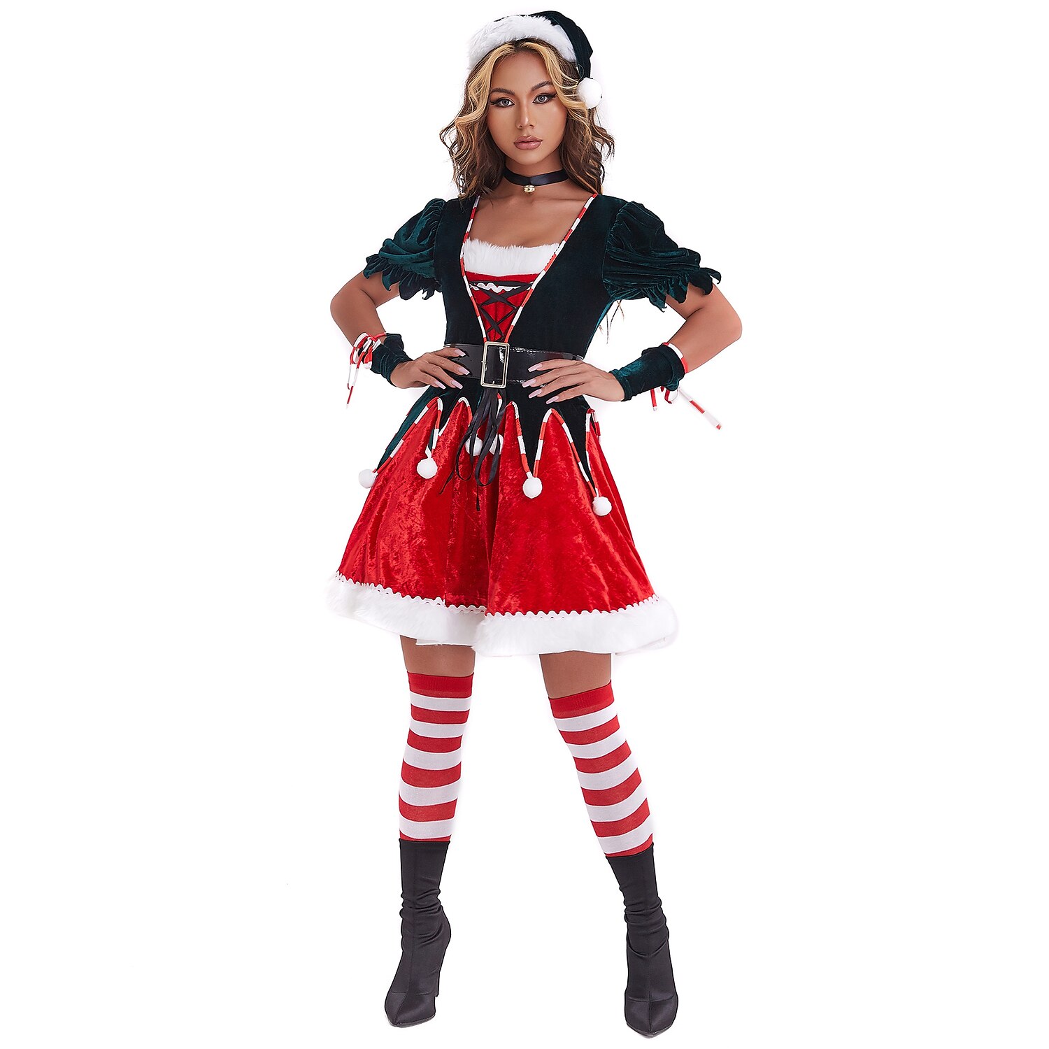 jultomten Alf Mrs.Claus Kläder Julhatt Fin julklänning Dam Jul Karnival julafton Jul Vuxna Fest Jul Klänning Hatt 2025 - $50.99 –P6