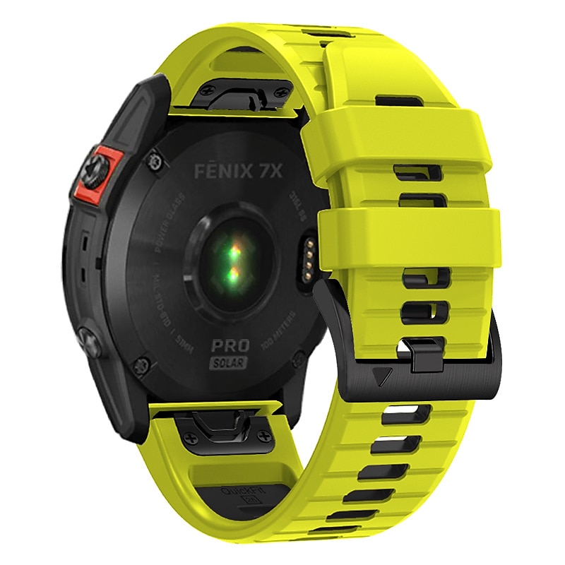 حزام إلى جارمين Fenix 7 7X 6 6X Pro Forerunner 955 945 935 Instinct 2X Solar Epix Approach S62 S60 Marq Descent G1 Quatix سيليكون إستبدال حزام 26mm 22mm تناسب سريع عصابة الرياضة معصمه 2025 - $17.99 –P16