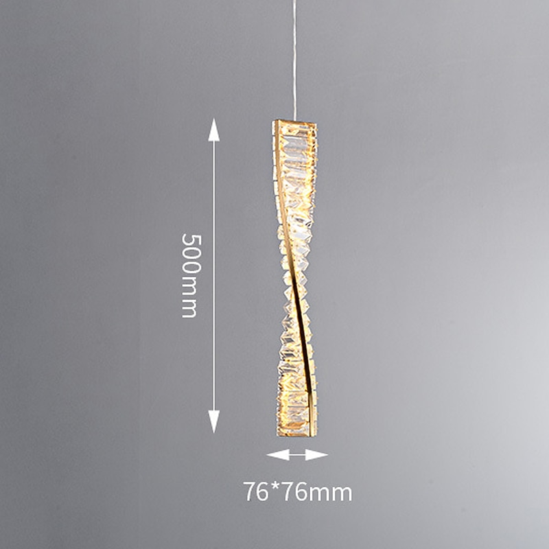Candelabro de cristal led en espiral, iluminación de 10w, candelabros modernos, luz colgante, lámpara colgante de techo, accesorio de luces, sala de estar, hotel, 1 Uds., 110-240v 2025 - $135.99 –P7