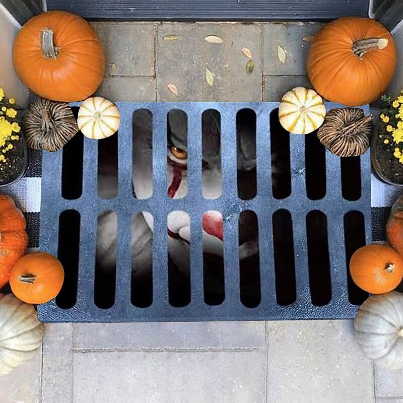 halloween bohóc padlószőnyeg lábtörlő 3D nyomtatás csapda nappali hálószoba éjjeli szőnyeg 2025 - $10.99 –P12