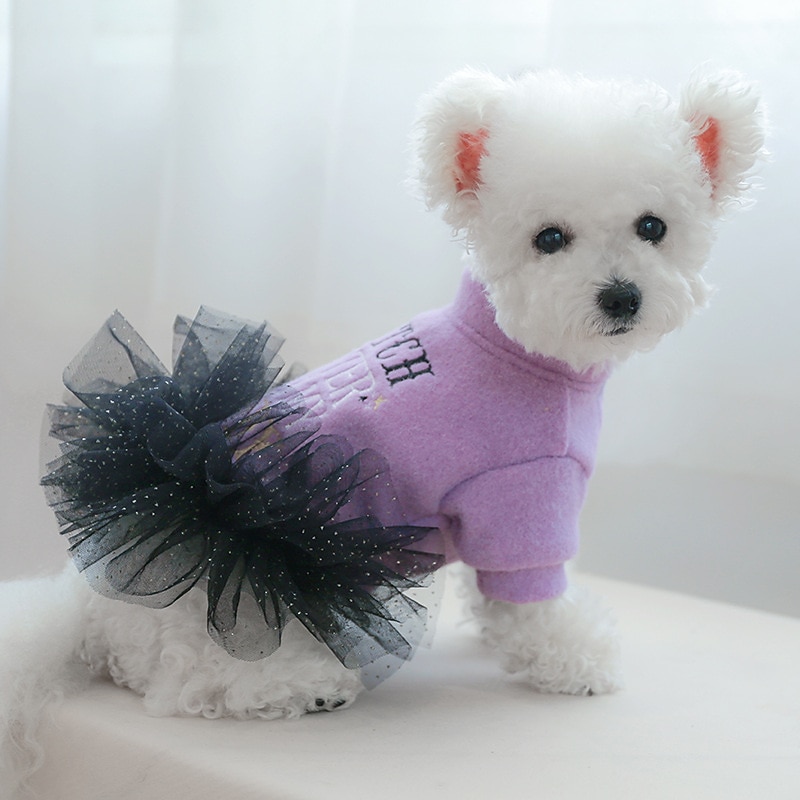 Собаки Коты Платья Для вечеринки Веселая Дышащий Мягкий Влажная чистка Удобный на открытом воздухе Хэллоуин На каждый день Одежда для собак for  2025 - $27.99 –P3