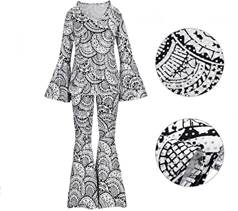 Ретро Хиппи В стиле 1970-х Косплэй Kостюмы Инвентарь Налобная повязка Вспышка рукава Хиппи Диско Маскарадный костюм Жен. Хэллоуин Карнавал Маскарад Вечеринка / ужин Праздники Парад гордости Взрослые 2025 - $37.99 –P3