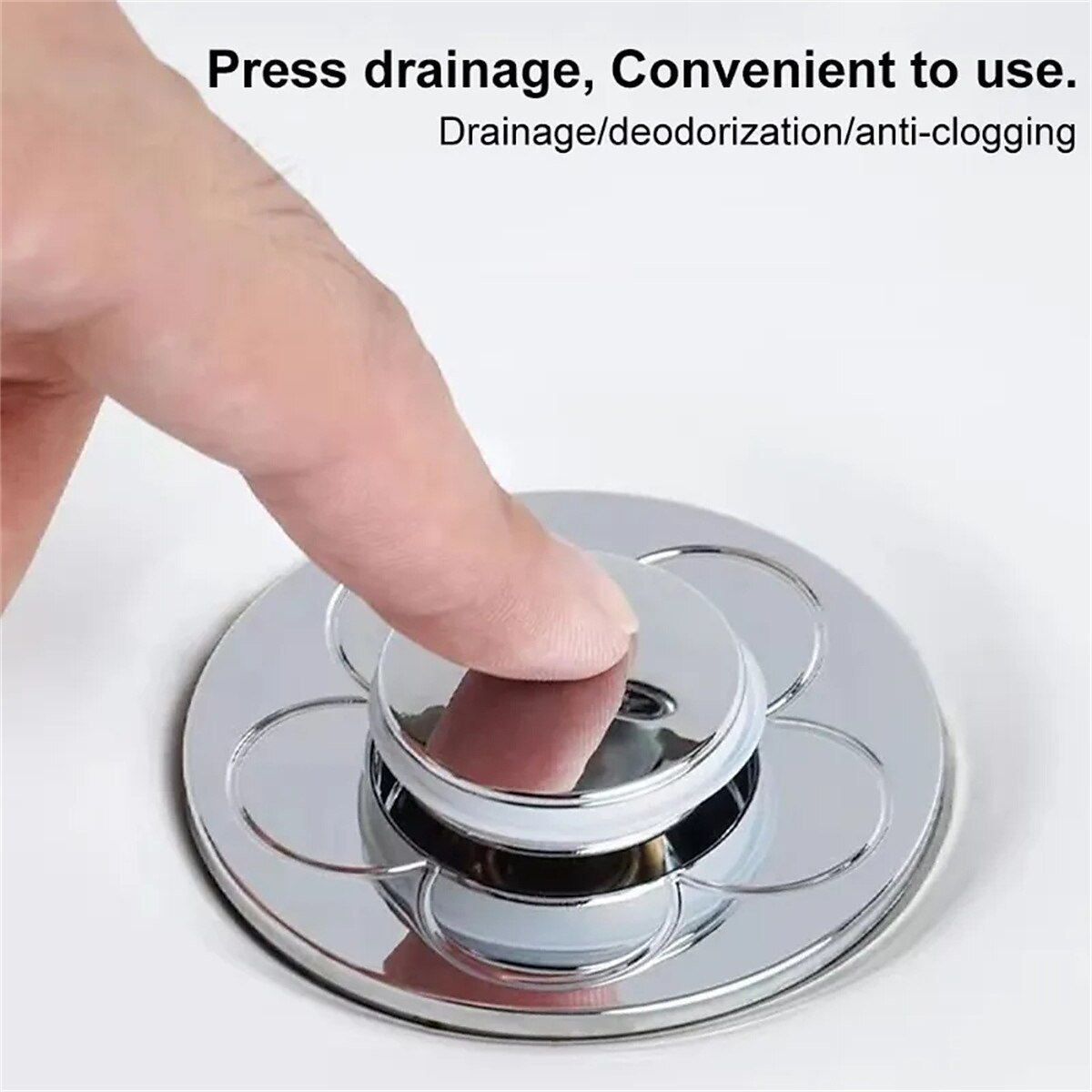 2 stks bloem haar cather doucheafvoer, pop-up bounce kern wastafel afvoer filter, gootsteenzeefje bad stopper bad plug badkamer gadgets 2025 - $8.49 –P6