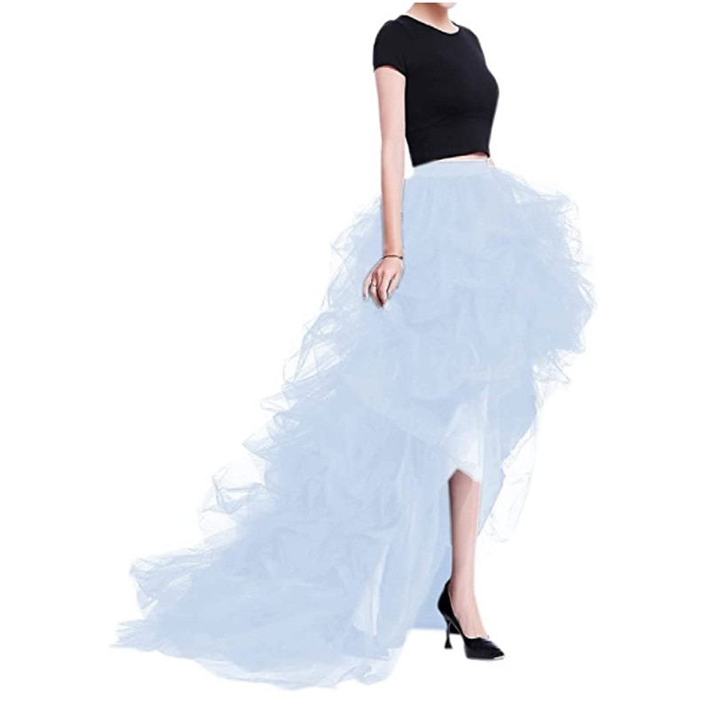 Women's High Waist High Low Layered Tulle Floor Length Spectial Occasion Skirt Retro Vintage Punk Gothic Halloween Party Wedding Carnival 2025 - $61.99 –P5