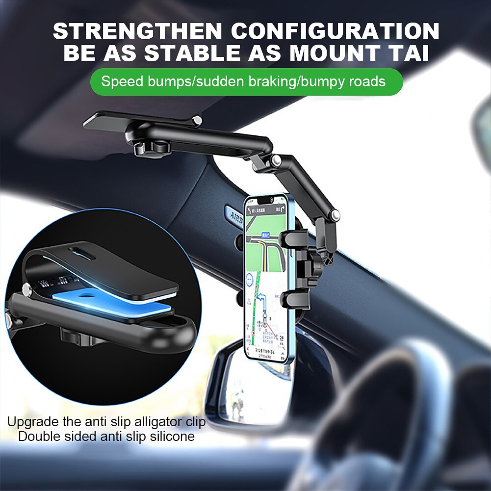 Car Sun visor mobile phone bracket Rotatable Adjustable Multifunction Phone Holder for Car Compatible with All Mobile Phone Phone Accessory 2025 - $16.99 –P8