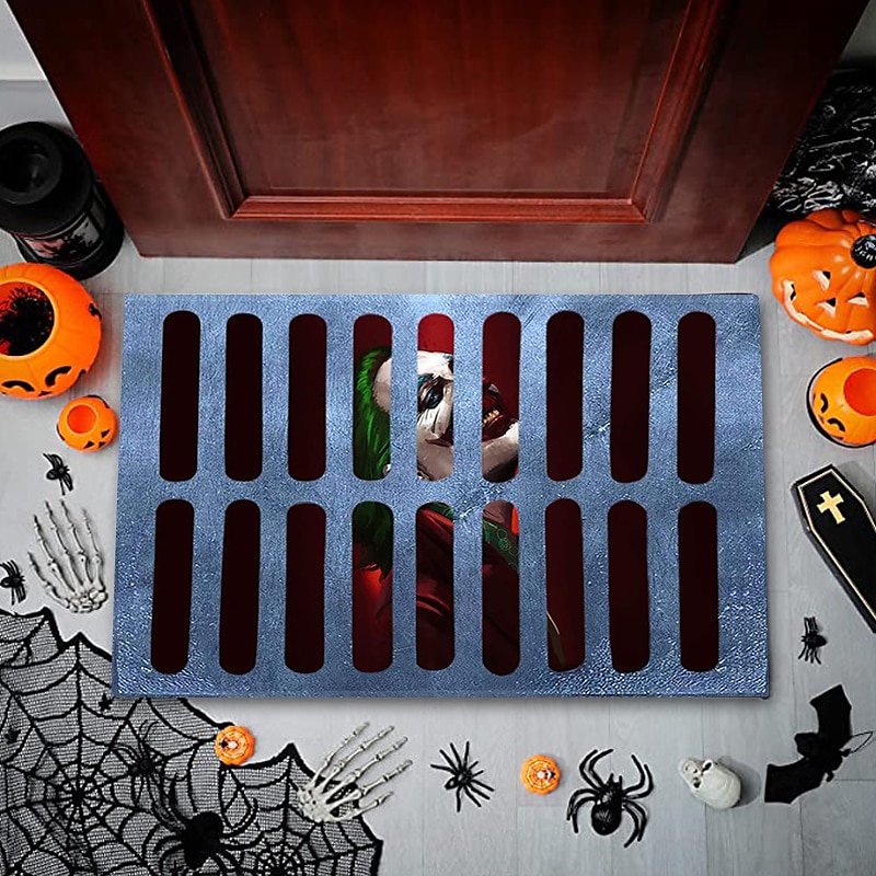 halloween bohóc padlószőnyeg lábtörlő 3D nyomtatás csapda nappali hálószoba éjjeli szőnyeg 2025 - $10.99 –P5