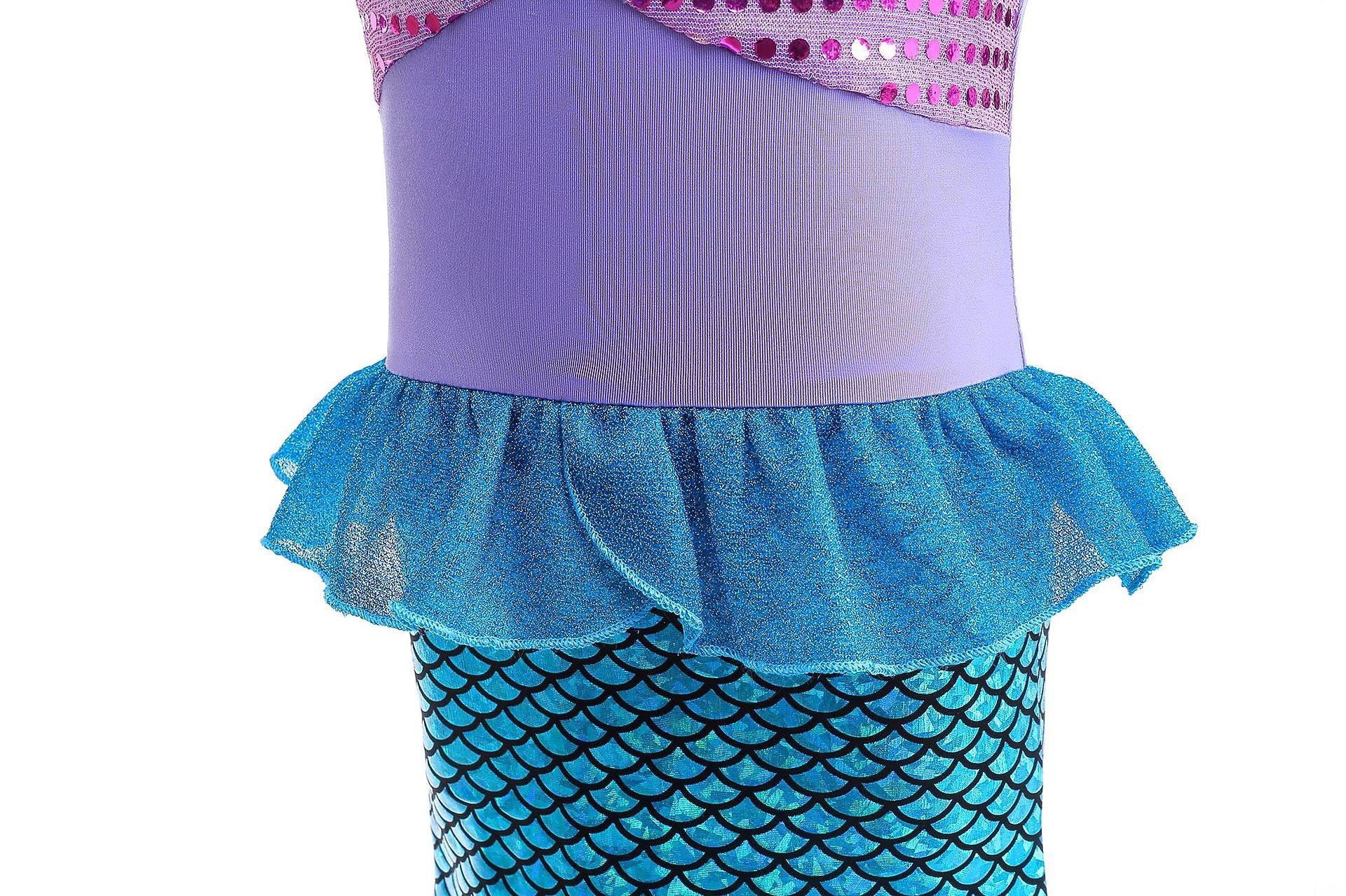 Sirène Sirène Princesse Aqua Robe Costume de soirée à thème Cosplay for Fille Enfant Carnaval Mascarade de 2026 ? $27.99 –P8