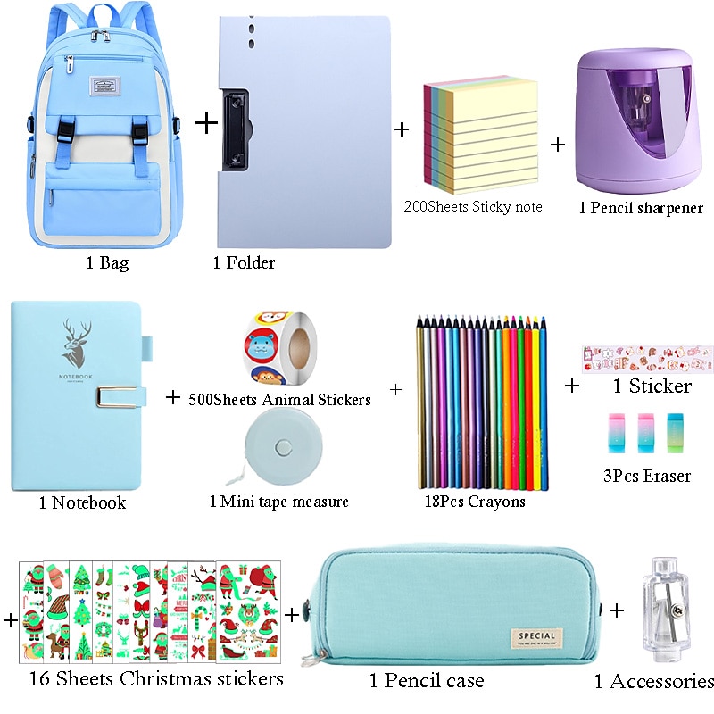 744 Pieces Back to School Supplies Kit for Kids K-12, School Essentials Supplies Set Bulk for Girls, Boys, Teachers. Includes Backpack, Pencils, Folders, Notebooks and Much More for Students All Ages 2025 - $91.99 –P1
