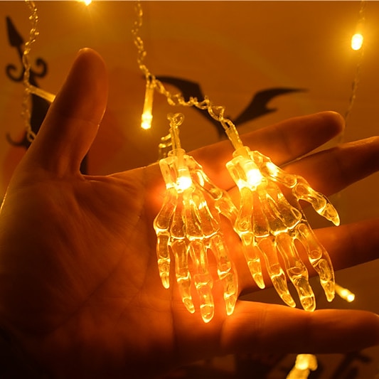 Halloween Decorations 3.5M 96Led LED Icicle Curtain String Lights, 3D Pumpkin Ghost Lantern for Home Party Holiday Lights EU US AU UK Plug 2025 - $17.99 –P7