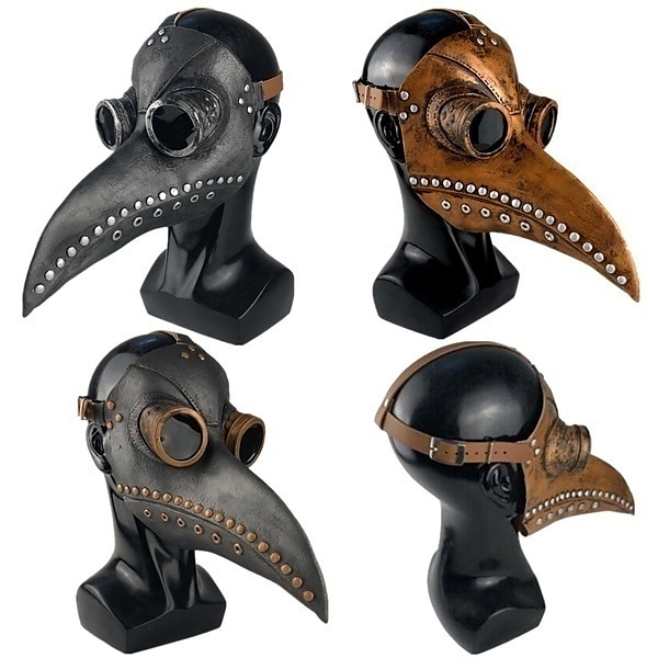 Maska steampunk halloween z ptakiem w kształcie dzioba, maska z długim nosem i dziobem ptaka wrony, akcesoria do kostiumów cosplay steam 2025 - $23.99 –P2