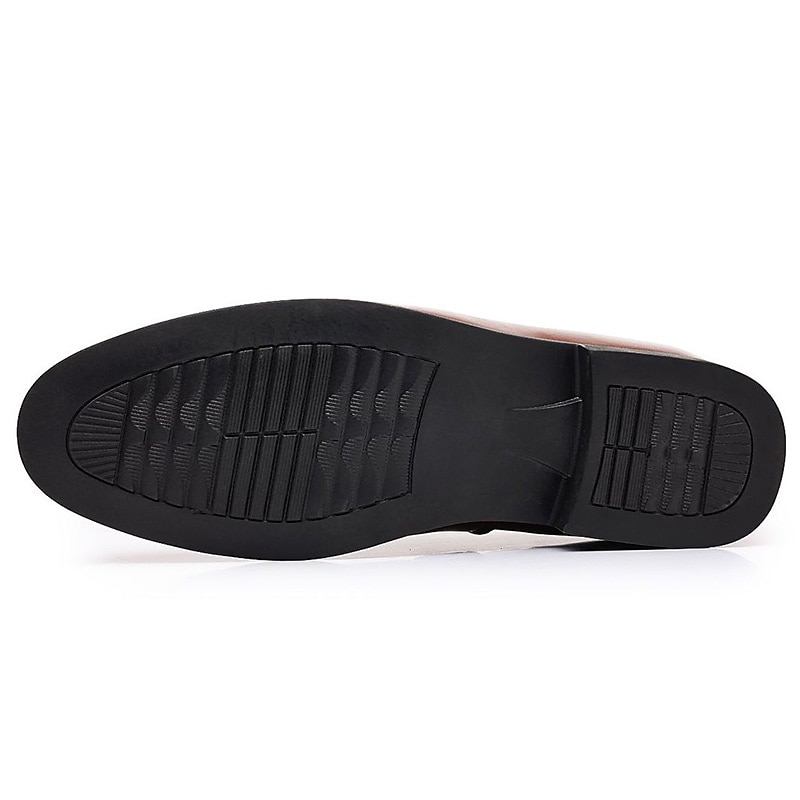 pánské hnědé kožené střapcové mokasíny – klasické slip-on společenské boty pro podnikání, svatby a formální události 2025 - $46.99 –P2