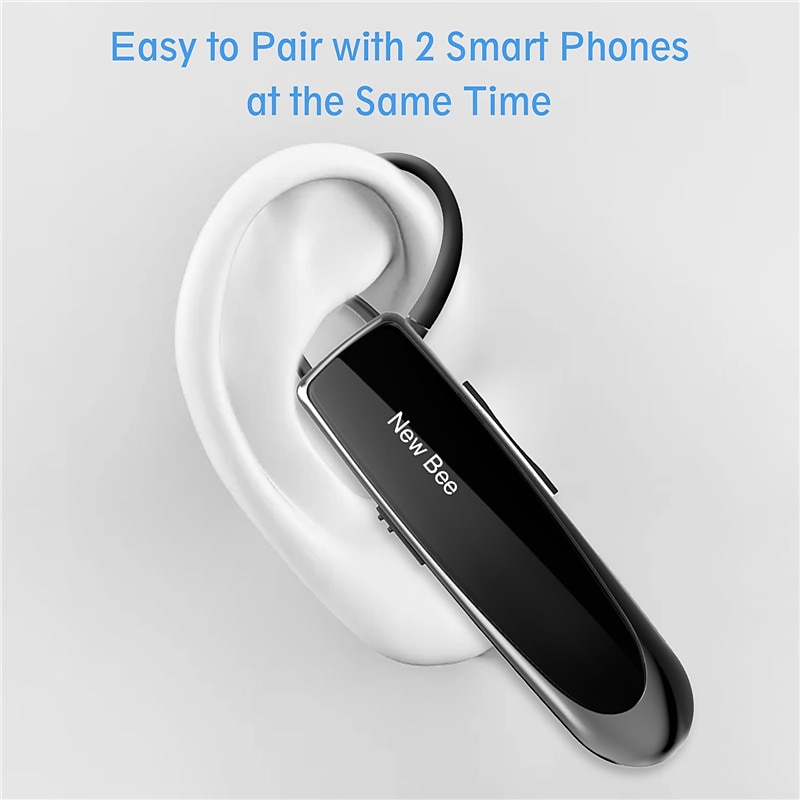 Bluetooth Earpiece V5.0 Wireless Handsfree Headset with Microphone 24 Hrs Driving Headset 60 Days Standby Time for IPhone Android Samsung Laptop Trucker Driver 2025 - NZ $40.19 –P9