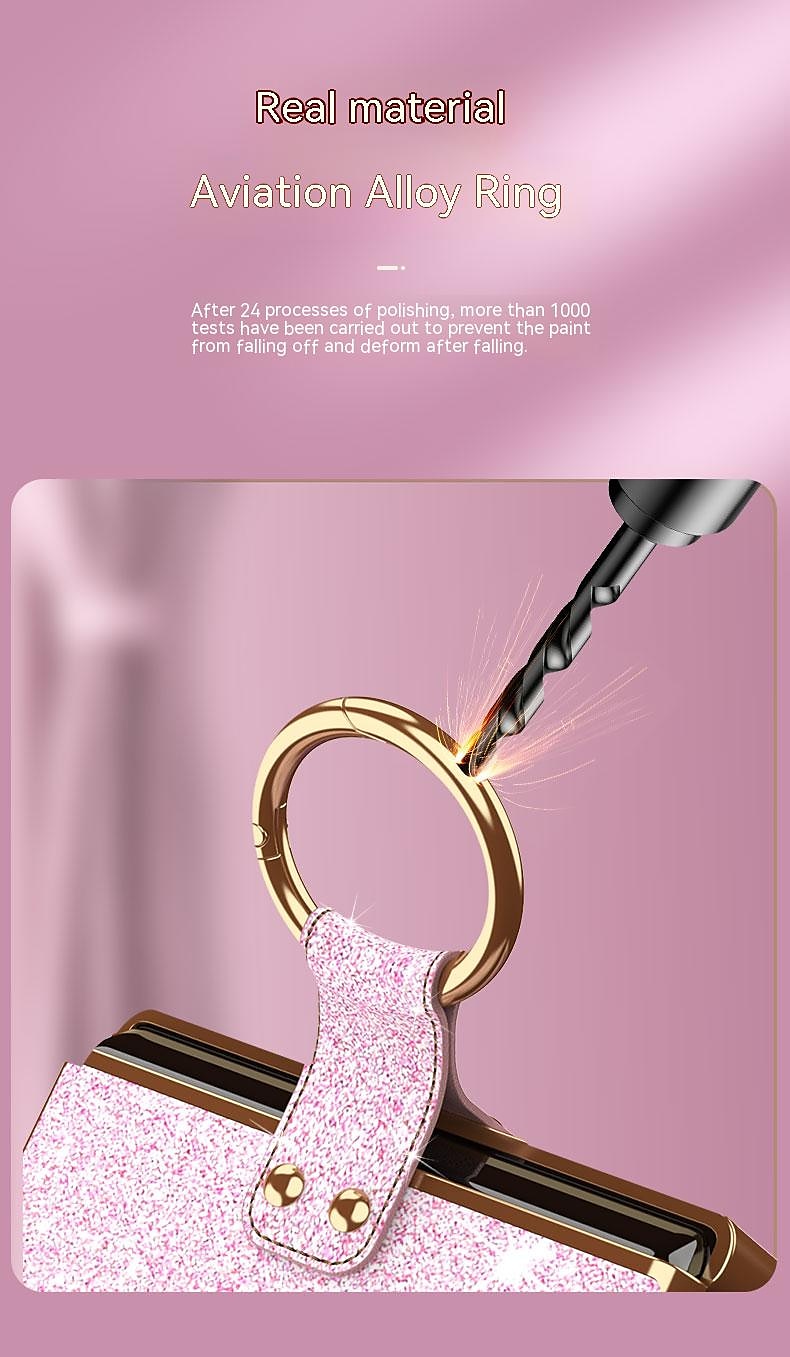 Phone Case For Samsung Galaxy Z Flip 6 Z Flip 5 Z Flip 4 Z Flip 3 Back Cover Portable Bumper Frame Plating sky Glitter Shine TPU PC Metal 2025 - $21.99 –P4