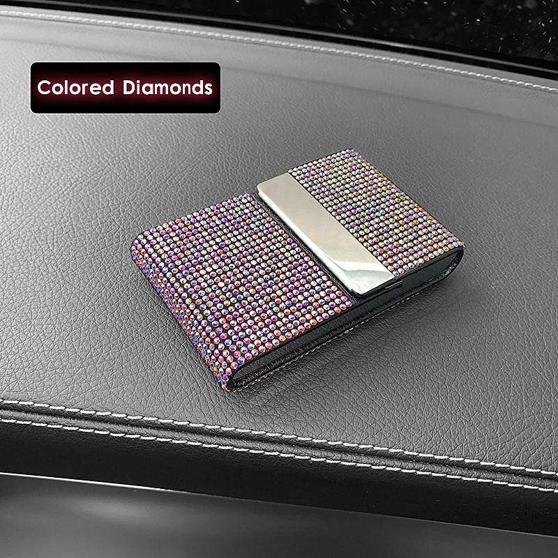 Diamond Driver License Card Holder For Car Driving License Credit Card Storage Interior Flip Ladies Girls Car Bling Accessories 2025 - $12.99 –P9
