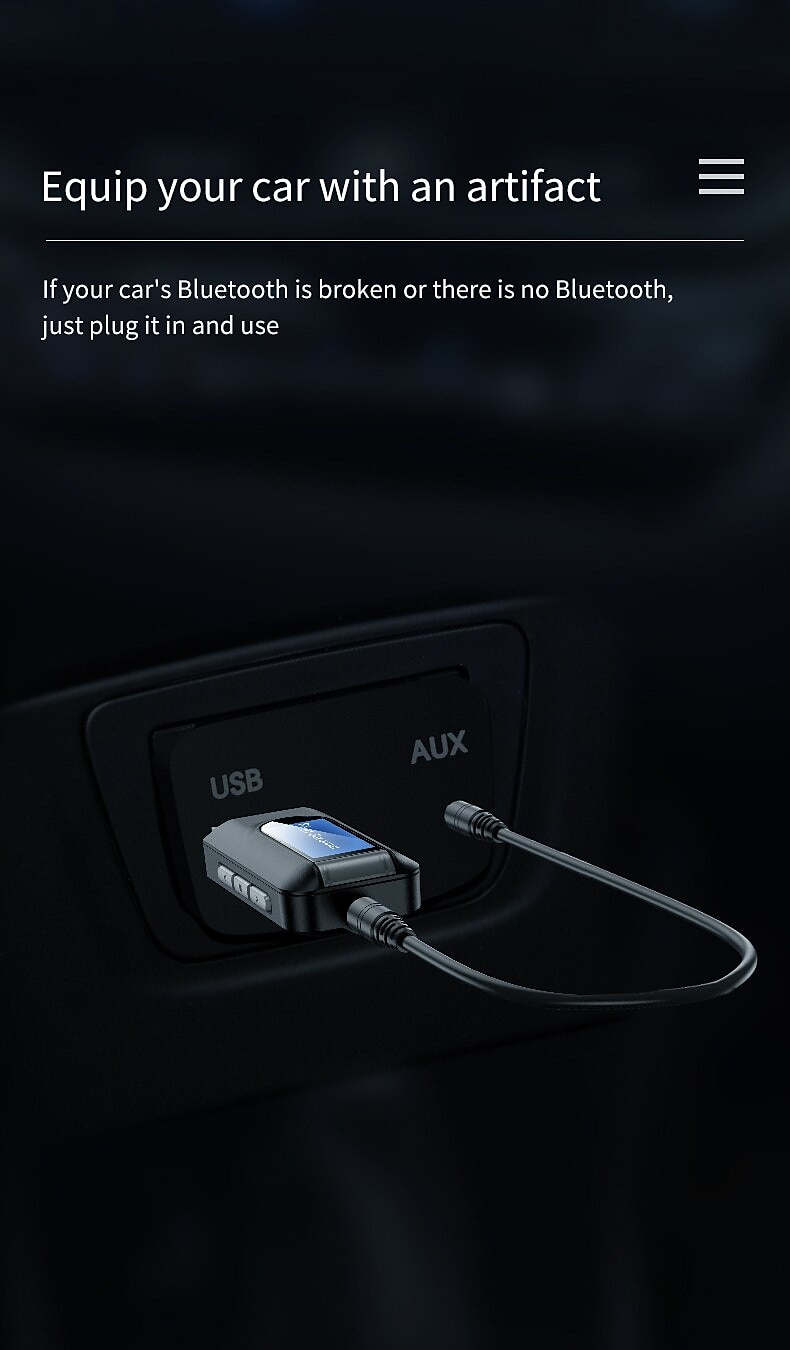 USB Bluetooth 5.0 Audio Transmitter Receiver LCD Display 3.5MM AUX RCA Stereo Wireless Adapter Dongle For PC TV Car Headphones 2025 - $14.99 –P10