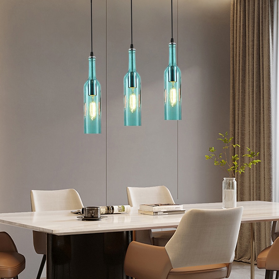 lampada a sospensione a led per bottiglia di vetro, lampada a sospensione in vetro per bottiglia di birra, lampada a sospensione vintage per bar, lampada a sospensione retrò industriale per bar, del 2025 a $62.99 –P12