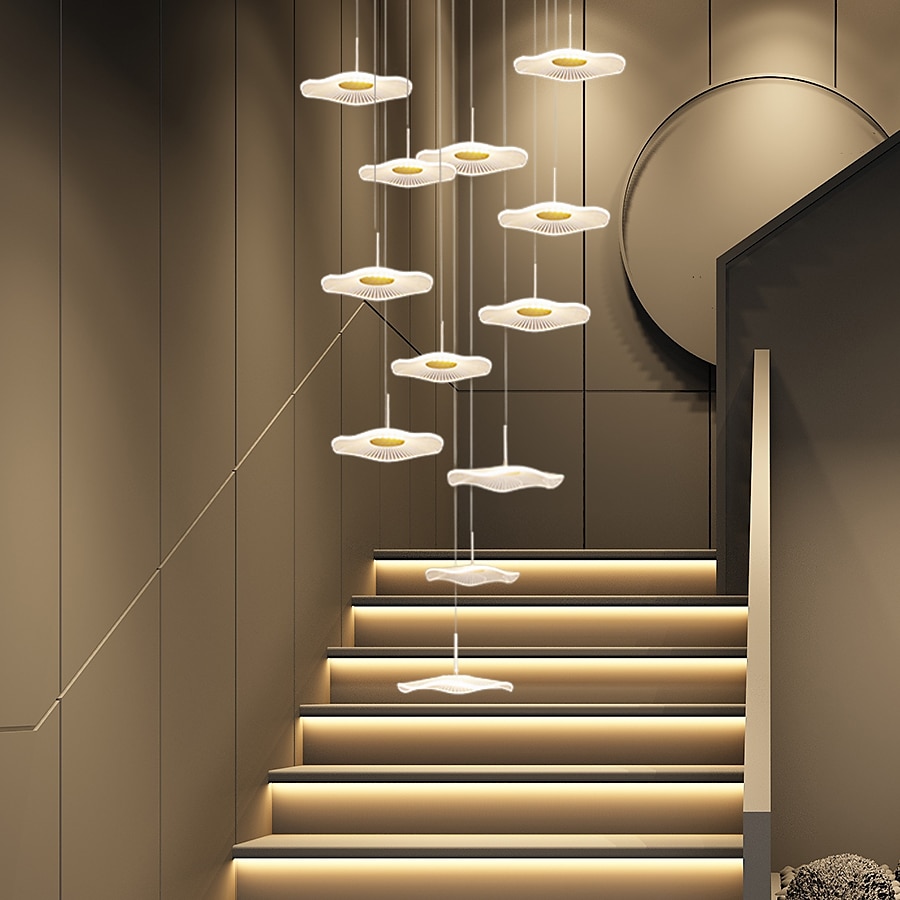 180 cm Enkelt design Øyesign Anheng Lys Metall Akryl galvanisert Malte overflater Moderne Nordisk stil 110-120V 220-240V 2025 - $223.49 –P9