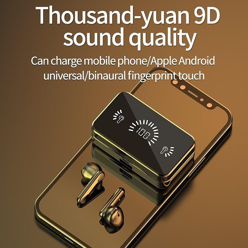 TWS Wireless Bluetooth Headset CVC8.0 Noise Reduction Bluetooth Earphones LED Display Fingerprint Touch Wireless Earbuds Waterproof Dual Headphones with Power Bank Charging Case 2025 - $5.99 –P3