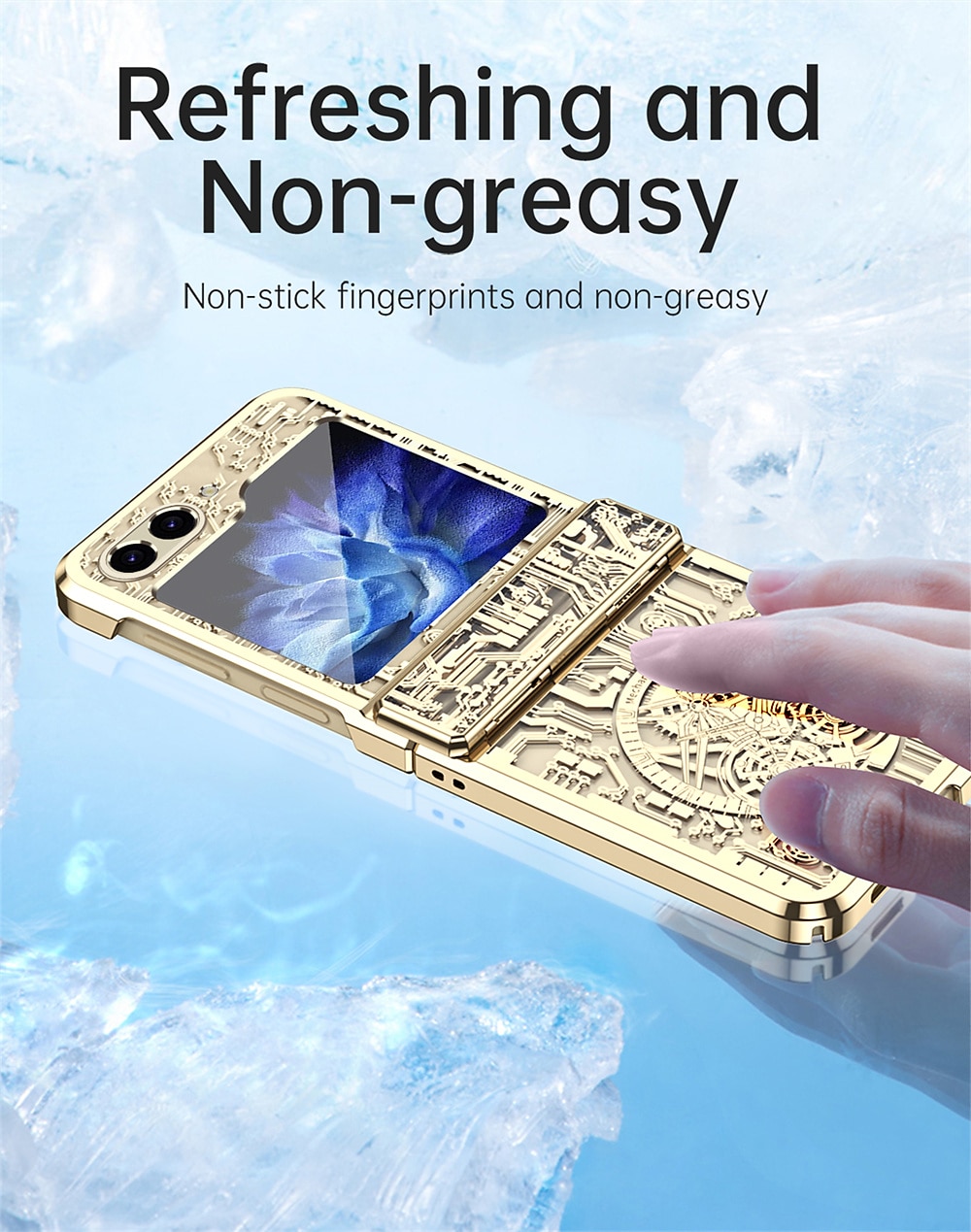 Phone Case For Samsung Galaxy Z Flip 7 Z Flip 6 Z Flip 5 Z Flip 4 Z Flip 3 Back Cover Pattern Anti-Scratch Shockproof Tile TPU PC 2025 - $13.99 –P11