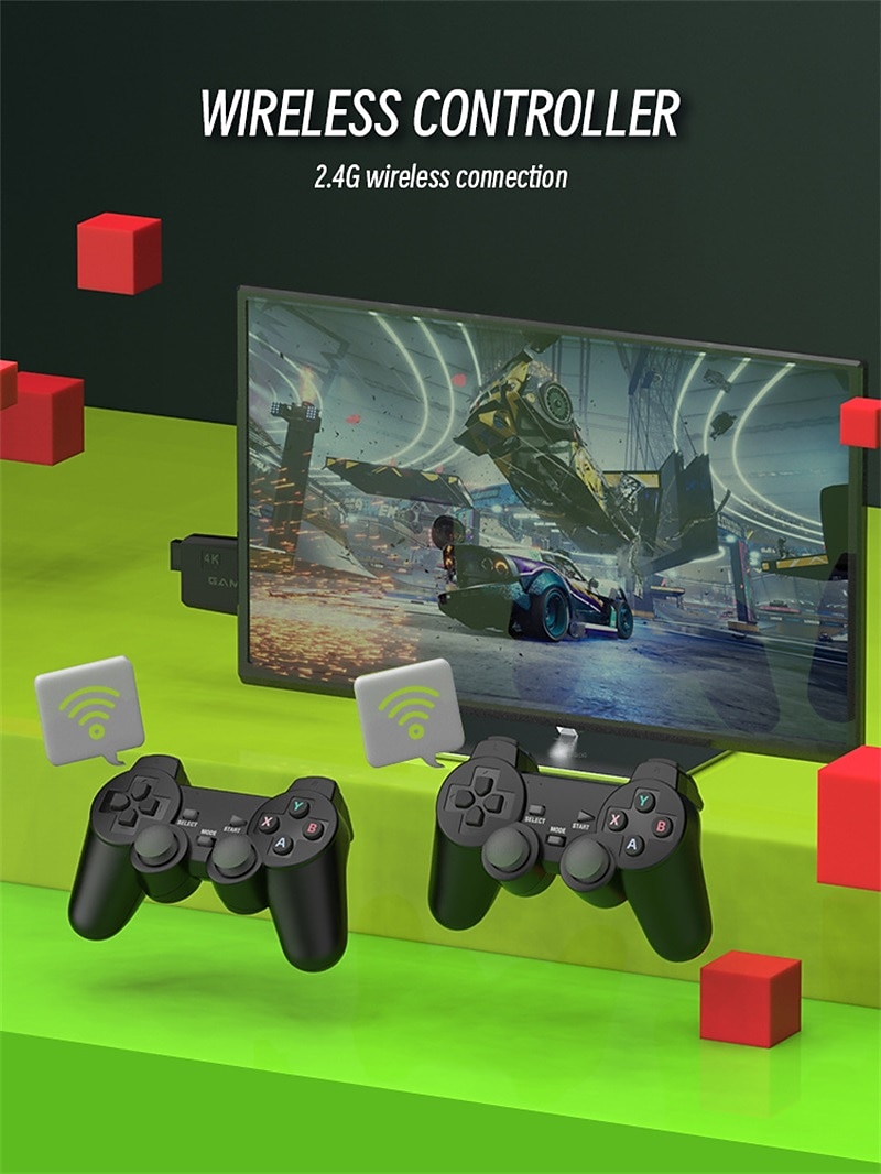 2025年 データカエルレトロビデオゲームコンソール2.4gワイヤレスコンソールゲームスティック4k 10000ゲームポータブルビデオゲームデンディゲームコンソールテレビ用、友人や子供へのクリスマス誕生日パーティーギフト  コレクション – $44.99 –P16
