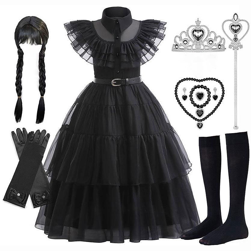 Terror Gótico Academia das Trevas Vestidos Baile de Máscara Fantasias for Para Meninas Crianças Carnaval Baile de Máscaras de 2026 por $63.99 –P1