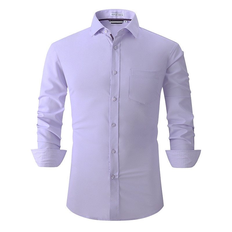 Men's Shirt Summer Shirt Casual Shirt Button Up Shirt Black White Pink Wine Red Long Sleeve Geometric Color Block Lapel Vacation Daily Patchwork Clothing Apparel Polyester Fashion Casual Comfortable 2025 - $22.99 –P17