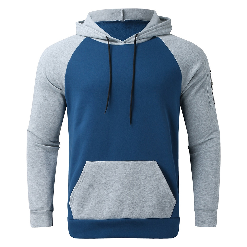 Herr Huvtröja Svart Gul Rubinrött Blå Orange Huva Färgblock Sport & Utomhus Dagligen Helgdag Streetwear Häftig Ledigt Vår & Höst Kläder Pull Tröjor 2025 - $20.99 –P2