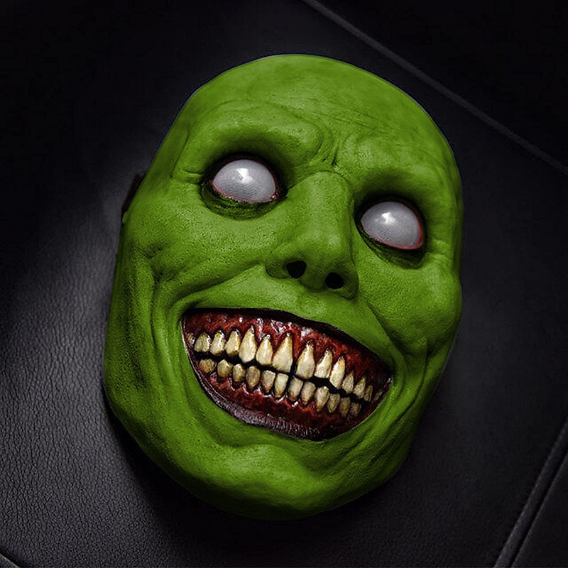 halloweenská maska, cosplay, zakrytí obličeje, strašidelná maska smějícího se ďábla, super realistická maska, na večírky, školní festivaly, kulturní festivaly, akce, strašidelný dům, umělecký festival 2025 - $15.49 –P3