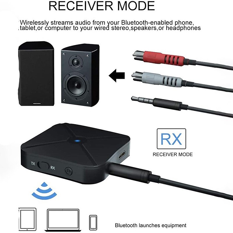 2 в 1 bluetooth4.2 компьютерные наушники aux автомобильная стерео музыка аудио адаптер беспроводной передатчик bluetooth приемник 2025 - $12.99 –P13