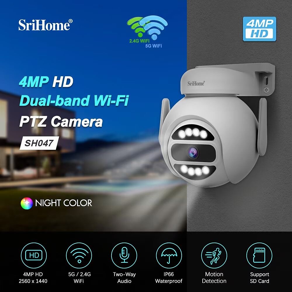 2025年 4mp スピードドーム自動追跡 ptz カメラスマートホーム屋外ワイヤレス wifi カメラ監視モニター コレクション – $47.99 –P1