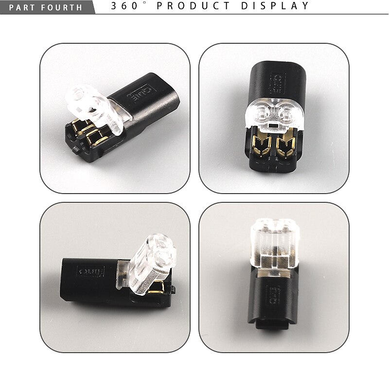 10 stks snel aansluiten en loskoppelen draad connector splicing kabel krimpen terminal draad bedrading led auto connector 18-22awg peel-gratis soldeerloze snelle draad connector dubbele draad plug en 2025 - $18.99 –P6