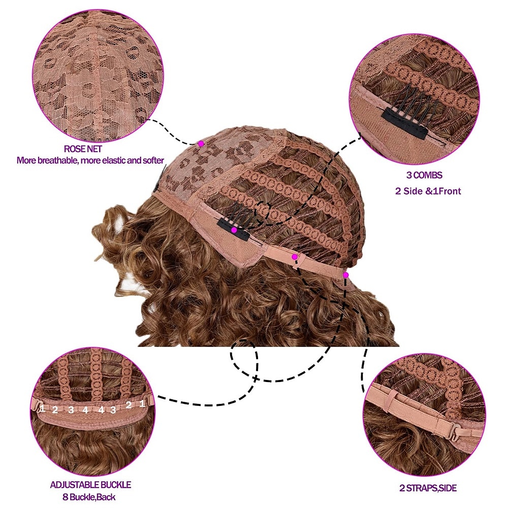 Long Curly Wavy Blonde Wigs for Women Side Part Natural Looking Cosplay Synthetic Fiber Wig Heat Resistant Replacement Wig Halloween Cosplay Party Wigs 2025 - $23.99 –P14