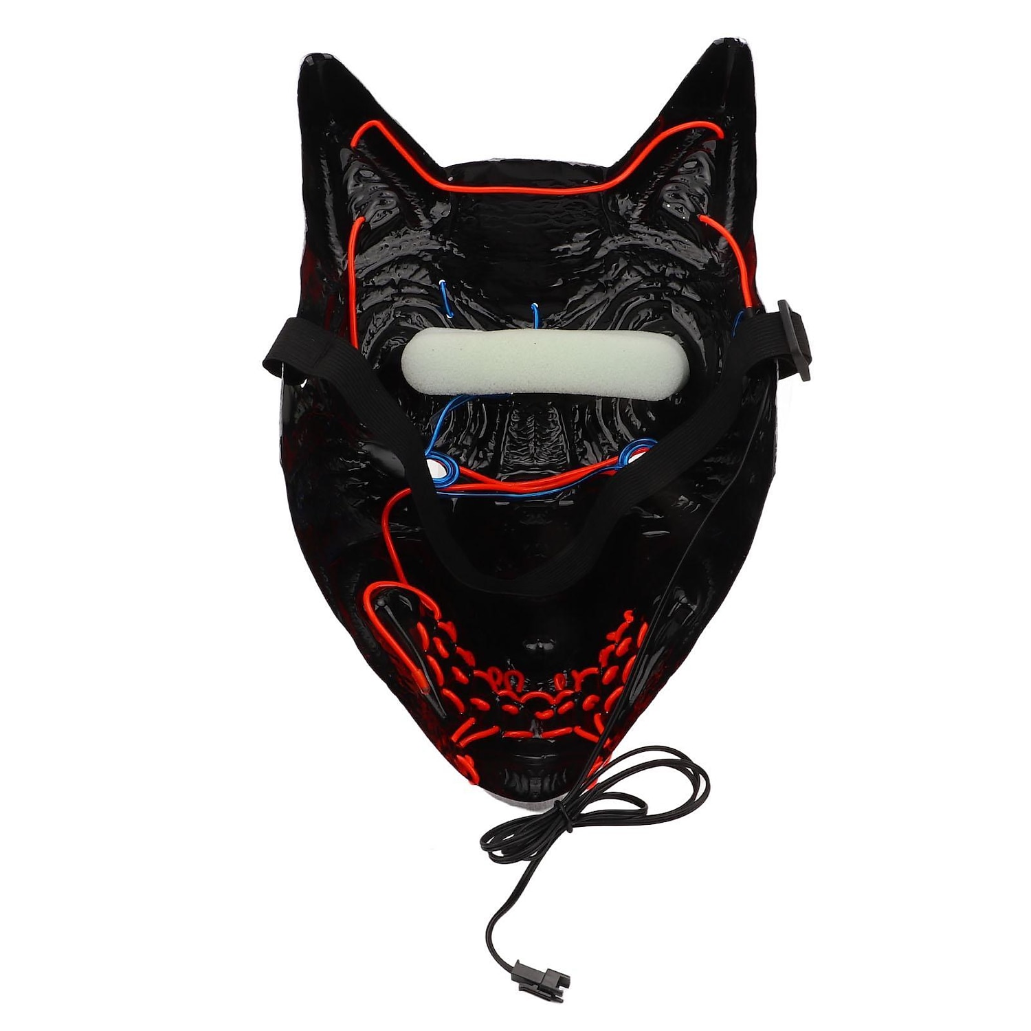halloween wolf head mask anime demon led halloween skrämmande varg mask för kostymfest 2025 - $18.99 –P12