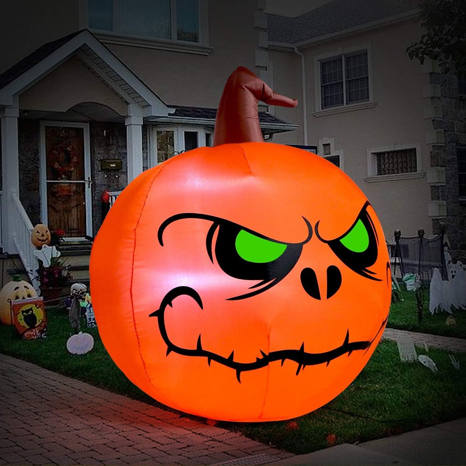halloween-koristeet puhallettavat noitakurpitsa valo ulkona suuri pelottava noita räjäyttää ulkohalloween-koristeet pihalle puutarha nurmikkojuhlat 2025 - $44.99 –P4