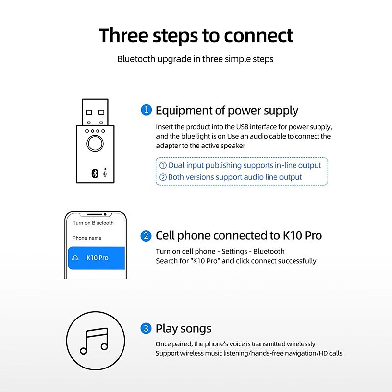 USB-адаптер Bluetooth 5.1 для ПК, динамика, телевизора 4 в 1, беспроводной музыкальный аудиоприемник, разъем 3,5 мм, дополнительный передатчик 2025 - $12.99 –P15