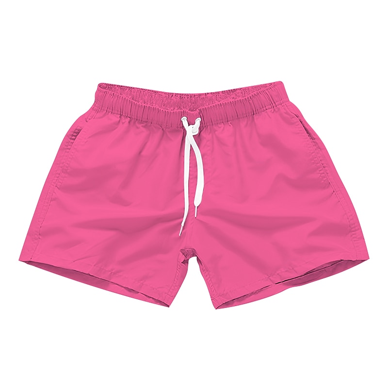 Herr Boardshorts Badshorts Snörning Med fickor Solid färg Vattentät UV Solskydd Simbassäng Hawaiisk Ledig / Sportig Svart Vit Microelastisk 2025 - $12.99 –P16