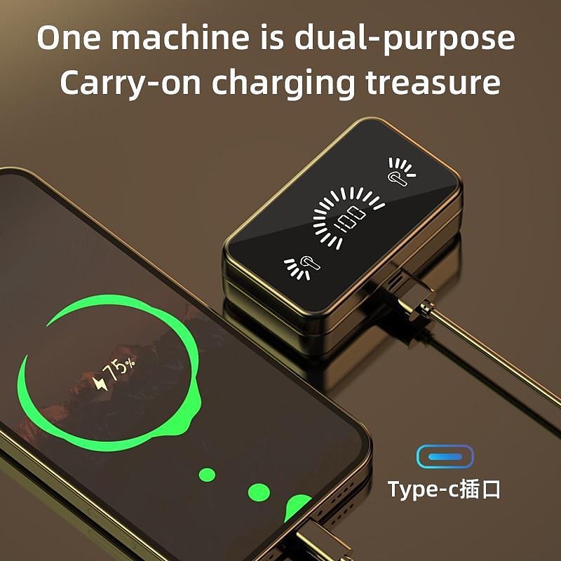 TWS Wireless Bluetooth Headset CVC8.0 Noise Reduction Bluetooth Earphones LED Display Fingerprint Touch Wireless Earbuds Waterproof Dual Headphones with Power Bank Charging Case 2025 - $5.99 –P5