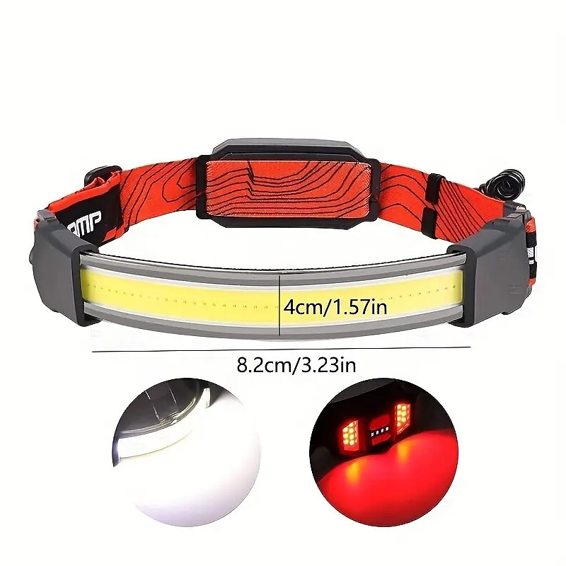 1pc 1000 Lumens USB Rechargeable LED Headlamp with Red Taillight for Outdoor Activities - Lightweight Waterproof and Ideal for Camping Running and Hiking 2025 - $19.99 –P4