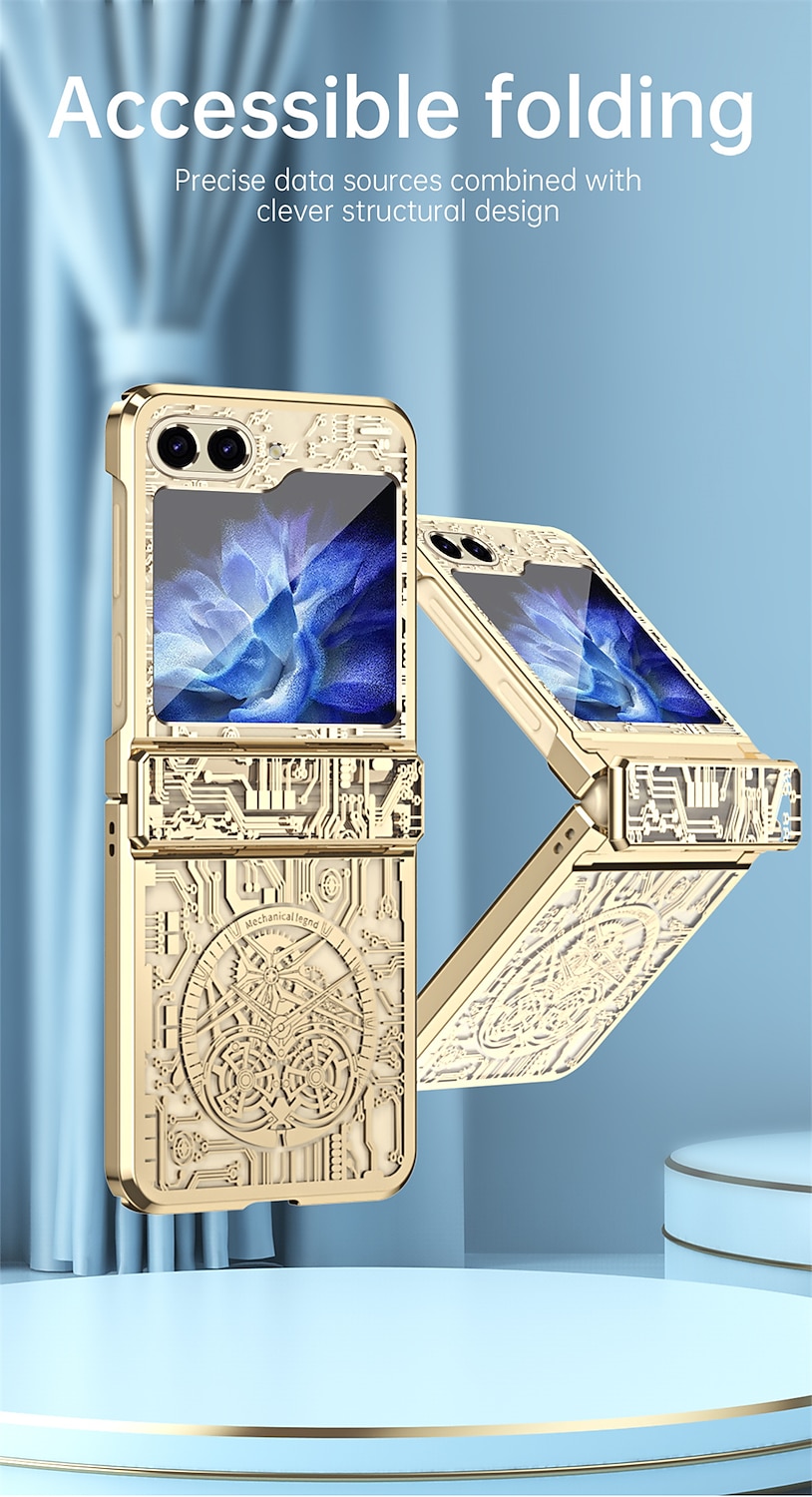 Phone Case For Samsung Galaxy Z Flip 7 Z Flip 6 Z Flip 5 Z Flip 4 Z Flip 3 Back Cover Pattern Anti-Scratch Shockproof Tile TPU PC 2025 - $13.99 –P4