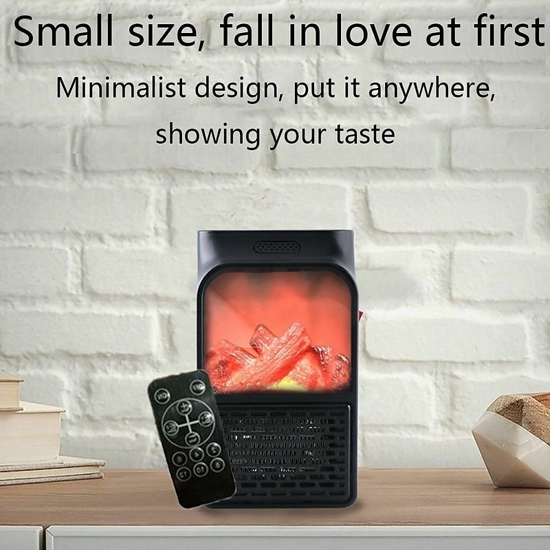 Mini Electric Fan Heater Portable Plug-in Wall Ceramic Heater Air Heating Winter Room Warmer Thermostat Remote Control 400W PTC 2025 - $28.99 –P10