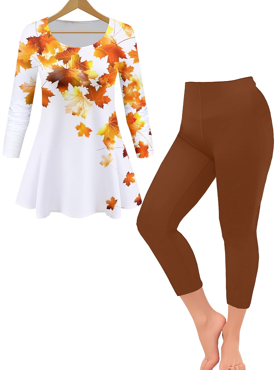 dames loungewear sets 2 stuks kattenbloem casual comfort thuis dagelijks ademend ronde hals lange mouw trui broek zomer lente thuis outfits 2025 - $23.99 –P3