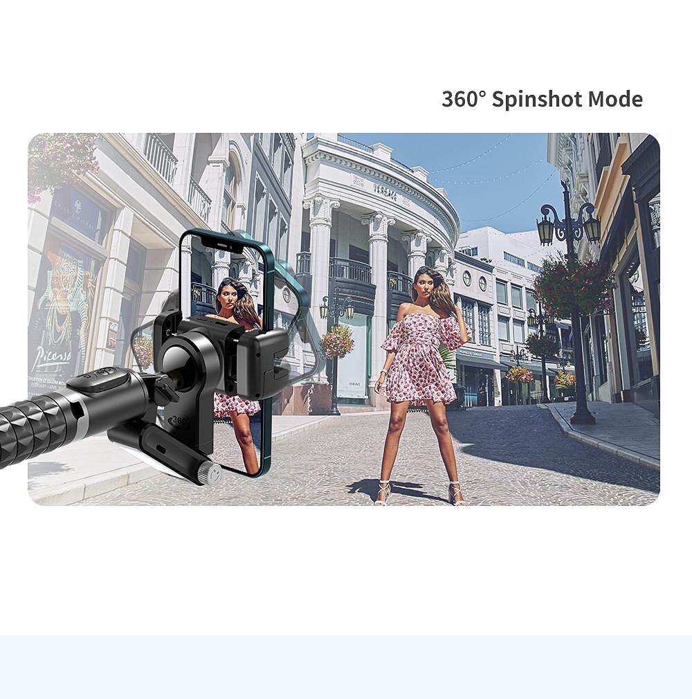 Desktop Gimbal Selfie Stick Tripod Stabilizer with Light Remote Following Foldable for Smartphone iPhone 13 Xiaomi for Video Q18 2025 - $67.99 –P7