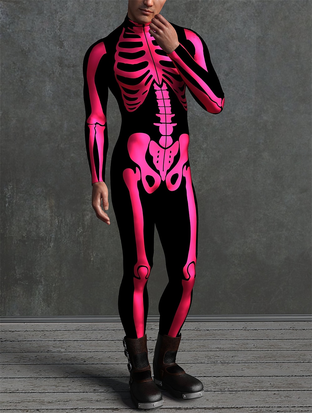 Skeleton Skull Carnival Costume Full Body Suit Cosplay Costume Bodysuits Full Body Catsuit Adults' Men's Women's One Piece Scary Costume Party Halloween Masquerade Mardi Gras Easy Carnival Costume 2025 - $26.99 –P8