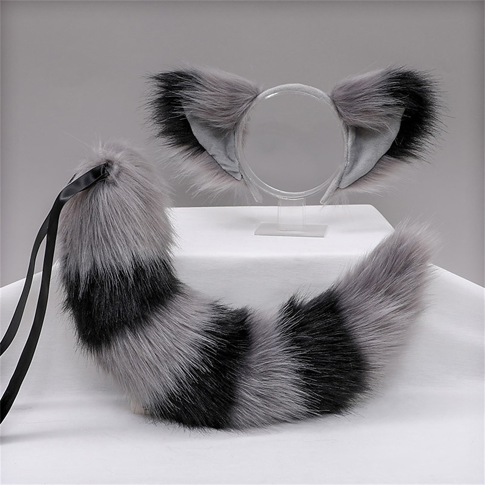 Plush Beast Ears KC Headwear cosplay Tail Accessories Handmade Fox Ears Hair Hoops Fox Tail Set 2025 - $24.99 –P4