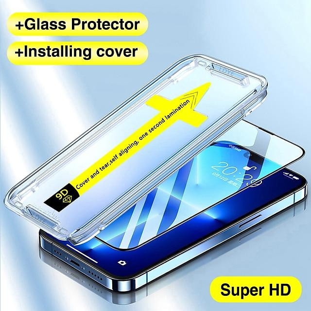 2025年 8 18k ハイエンド強化ガラス iphone 14 13 12 11 pro max xs max x xr スクリーンプロテクターとアライメント取り付けカバー  コレクション – $7.99 –P7