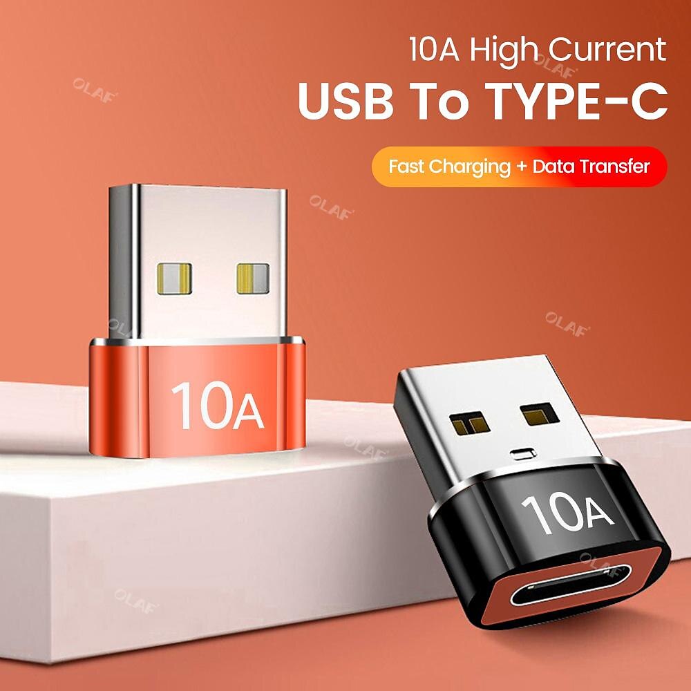 3PCS Olaf 10A OTG USB 3.0 To Type C Adapter TypeC Female to USB Male Converter Fast Charging Data Transfer For Macbook Xiaomi Samsung 2025 - $12.99 –P1
