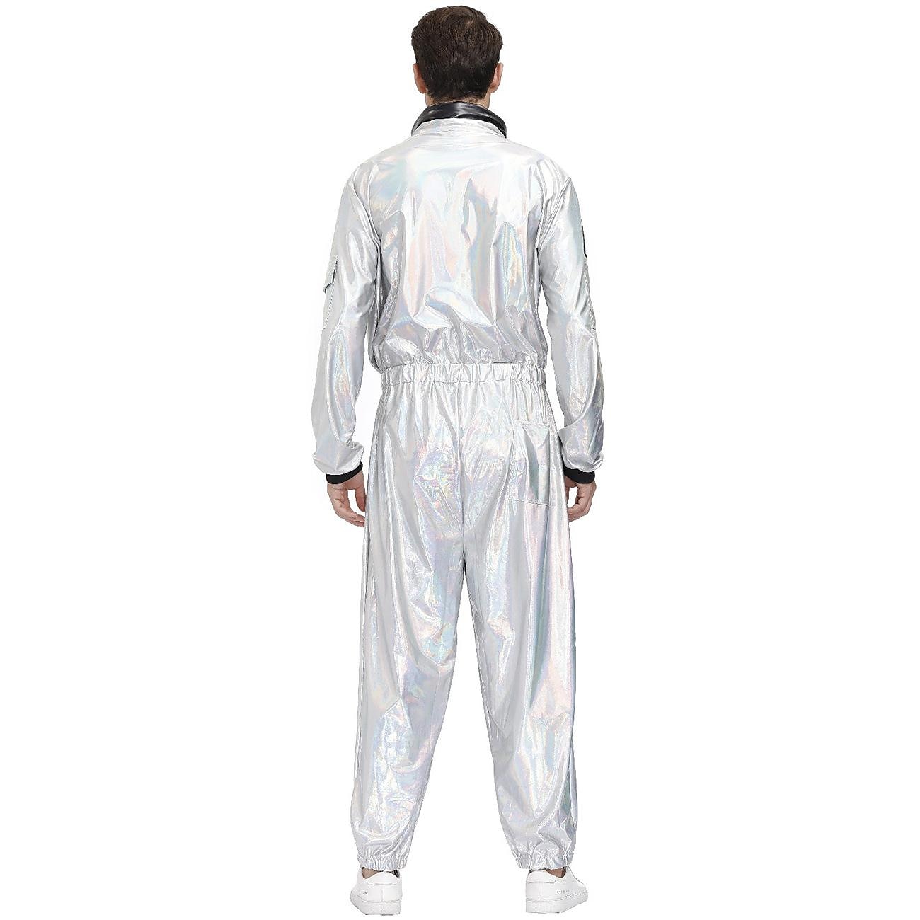 Couples Astronaut Halloween Group Couples Costumes Men's Women's Movie Cosplay Silver Leotard / Onesie Halloween Carnival Masquerade 2025 - $72.99 –P6