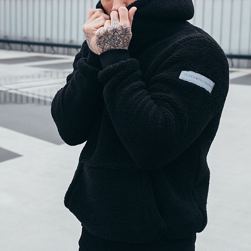 Hombre Sudadera Negro Azul Piscina Verde Oscuro Verde Trébol Con Capucha Plano Deporte Diario Deportes Algodón Design Casual Otoño invierno Ropa Sudaderas con capucha Sudaderas 2025 - $29.99 –P4