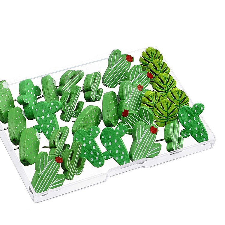 30st stereoskopisk 3d-simulering kaktus kartnålar kreativa kartnålar dekorativa blommor kork tavla naglar för anslagstavlor, foton, väggdiagram skolmaterial och tillbehör 2025 - $11.99 –P5