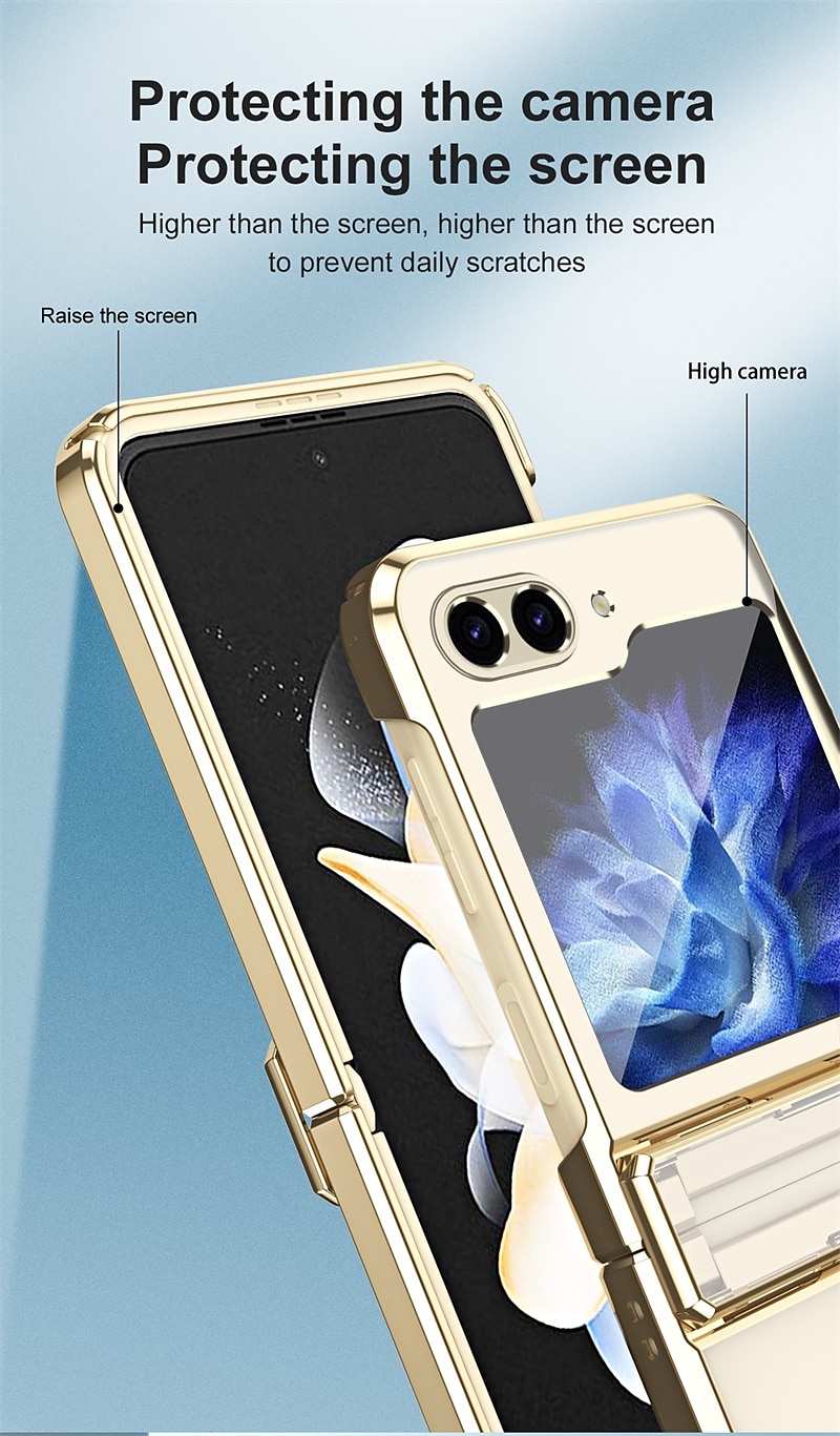 2025年 サムスンギャラクシー Z フリップ 6 Z フリップ 5 Z フリップ 4 Z フリップ 3 バックカバー プレーティング フルボディ 保護 防傷 PC コレクション – $25.99 –P9